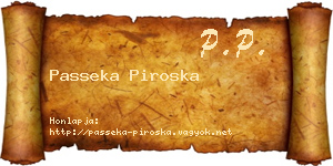 Passeka Piroska névjegykártya